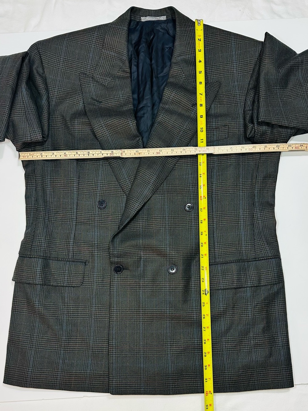 SALVATORE FERRAGAMO VINTAGE DOUBLE BREASTED VIRGIN WOOL BLAZER ITALY 54 US 44 - Picture 4 of 16